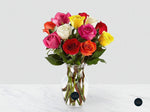 FLORERO ROSAS / MIX COLORES / 12 UNIDADES