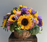 CANASTO DE FLORES GIRASOL