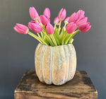 MACETA CON TULIPANES ROSADOS
