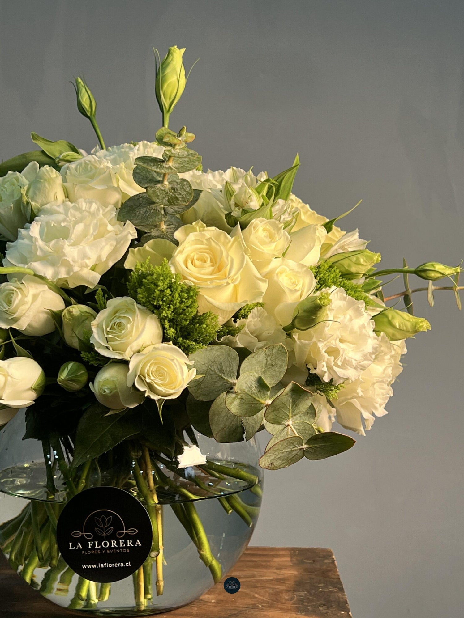 PECERA CENTRO DE MESA BLANCO