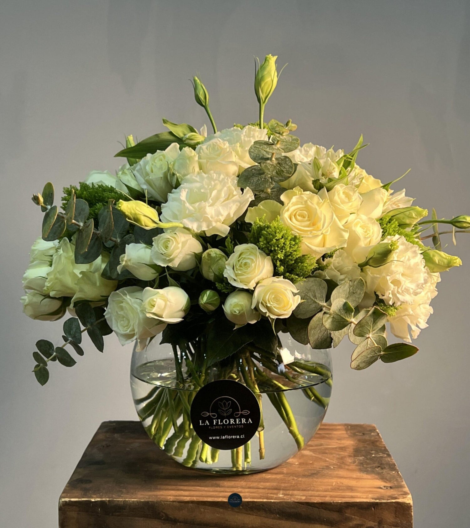 PECERA CENTRO DE MESA BLANCO