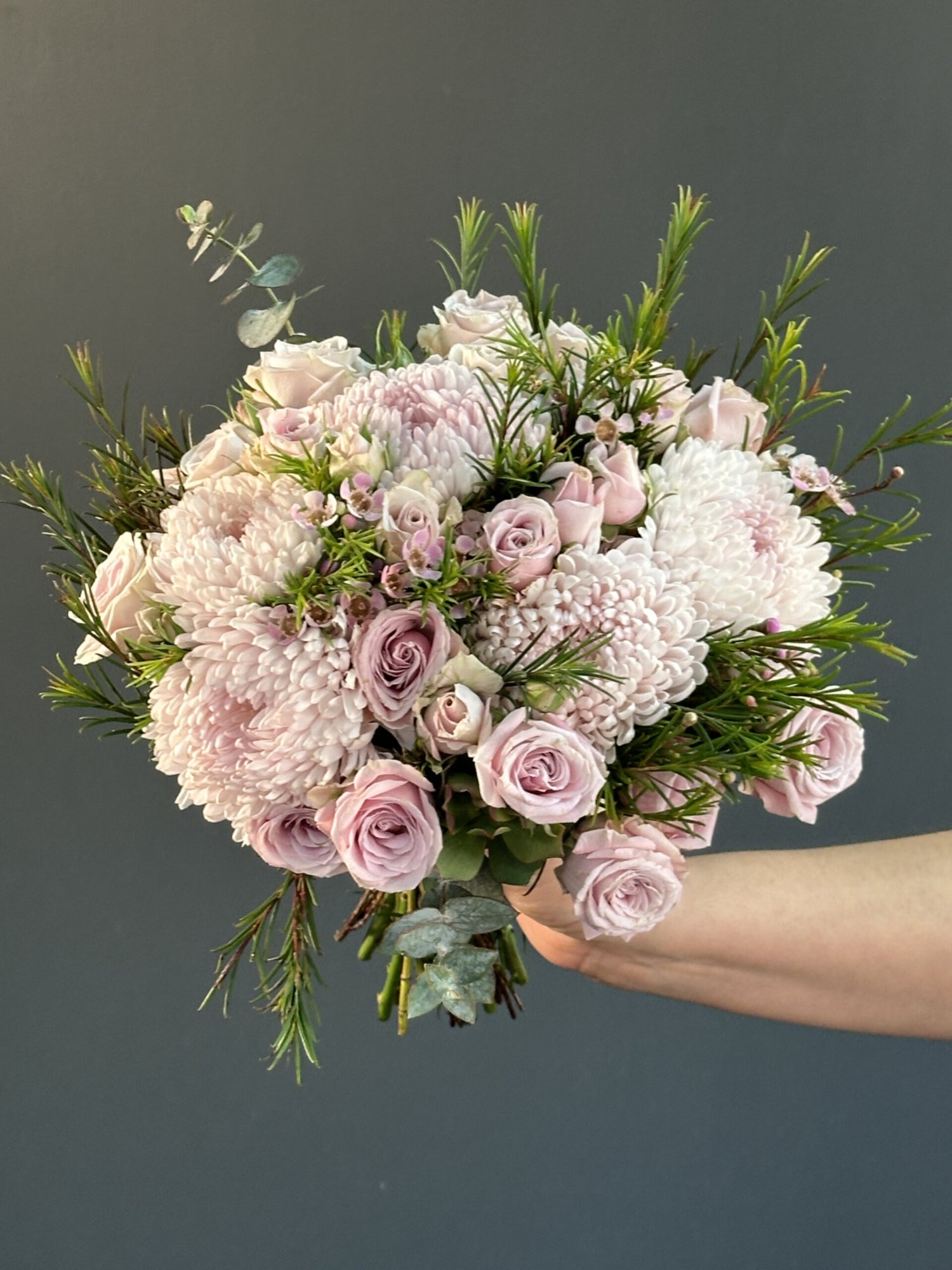 RAMO NOVIA BLANCO-ROSADO