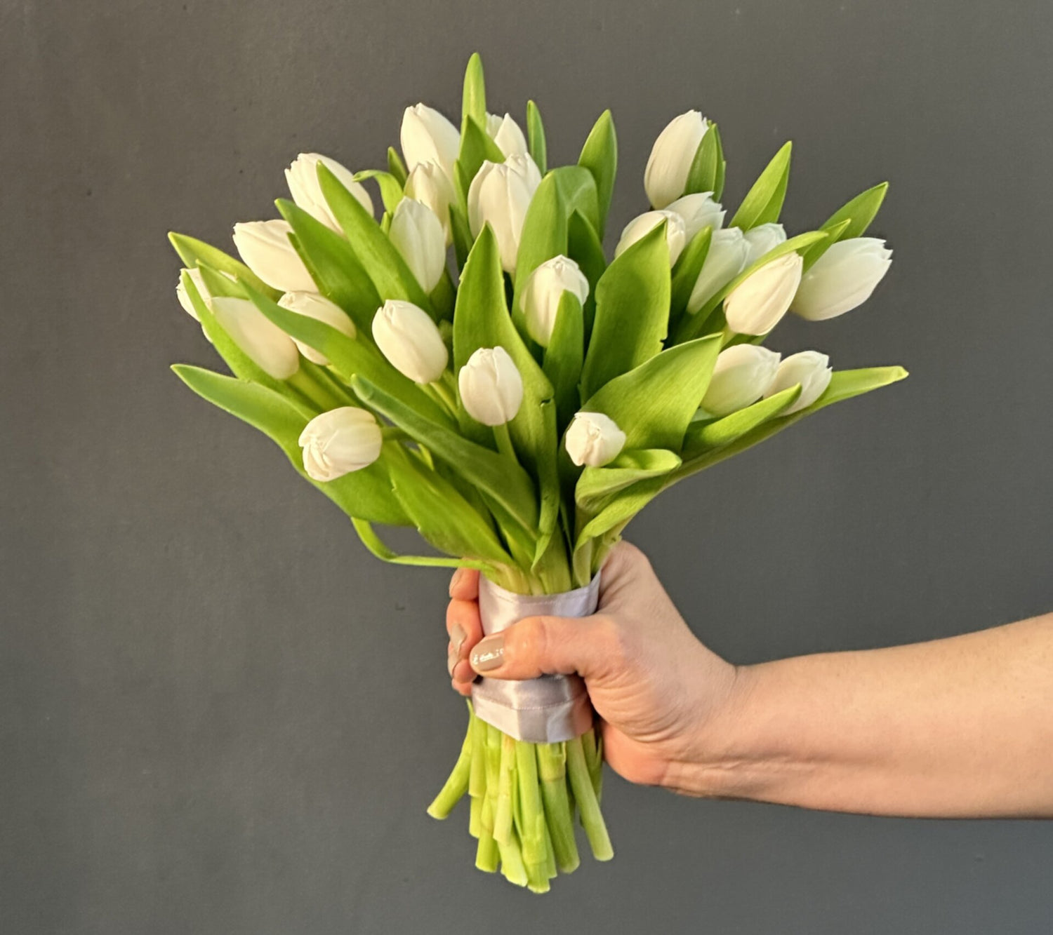 RAMO DE NOVIA TULIPANES BLANCOS