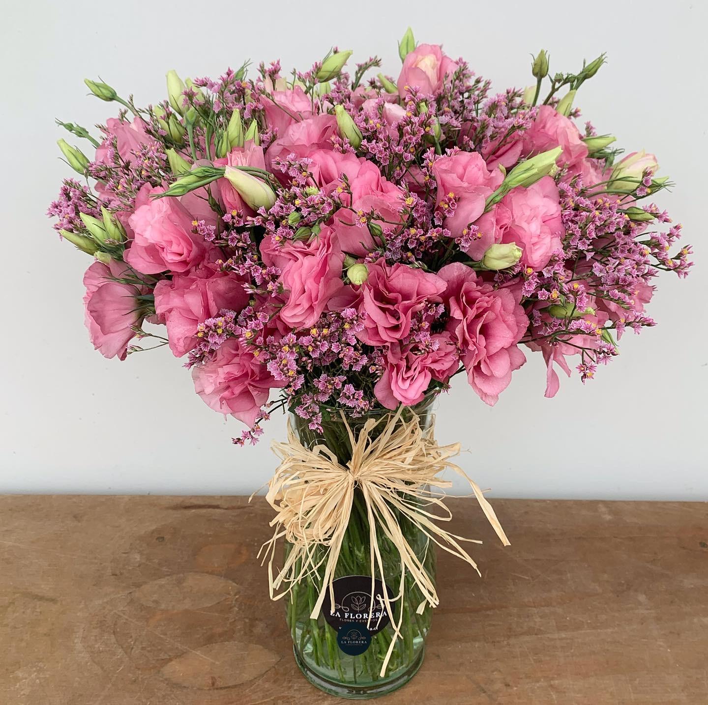 FLORERO LISIANTHUS ROSADOS
