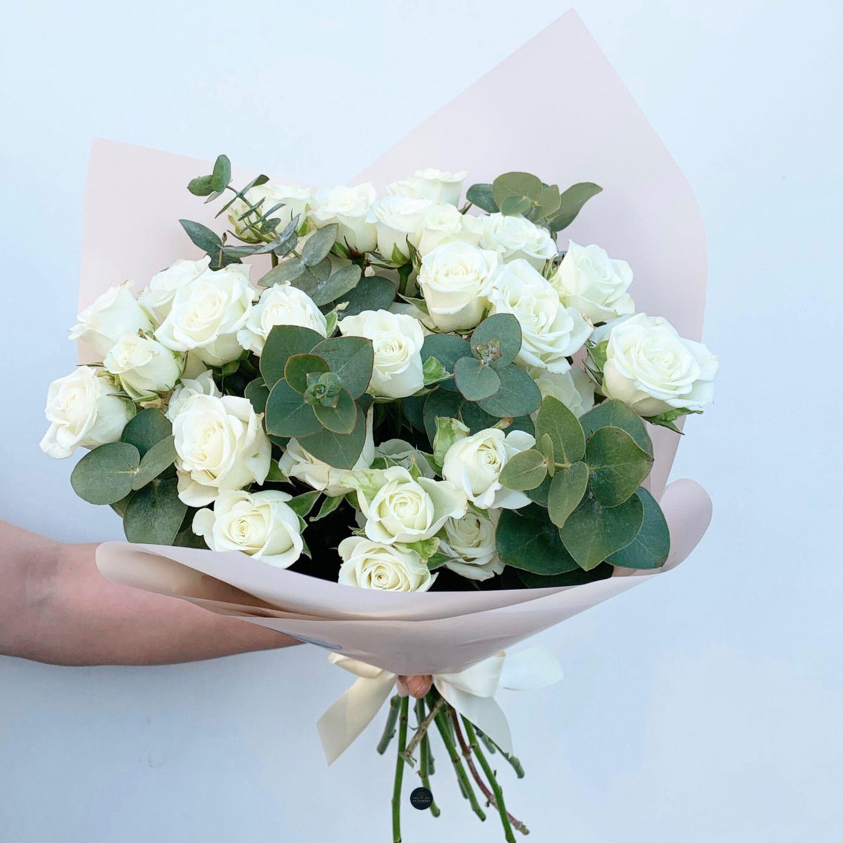 Ramo Pastel de Rosas y Mini Rosas