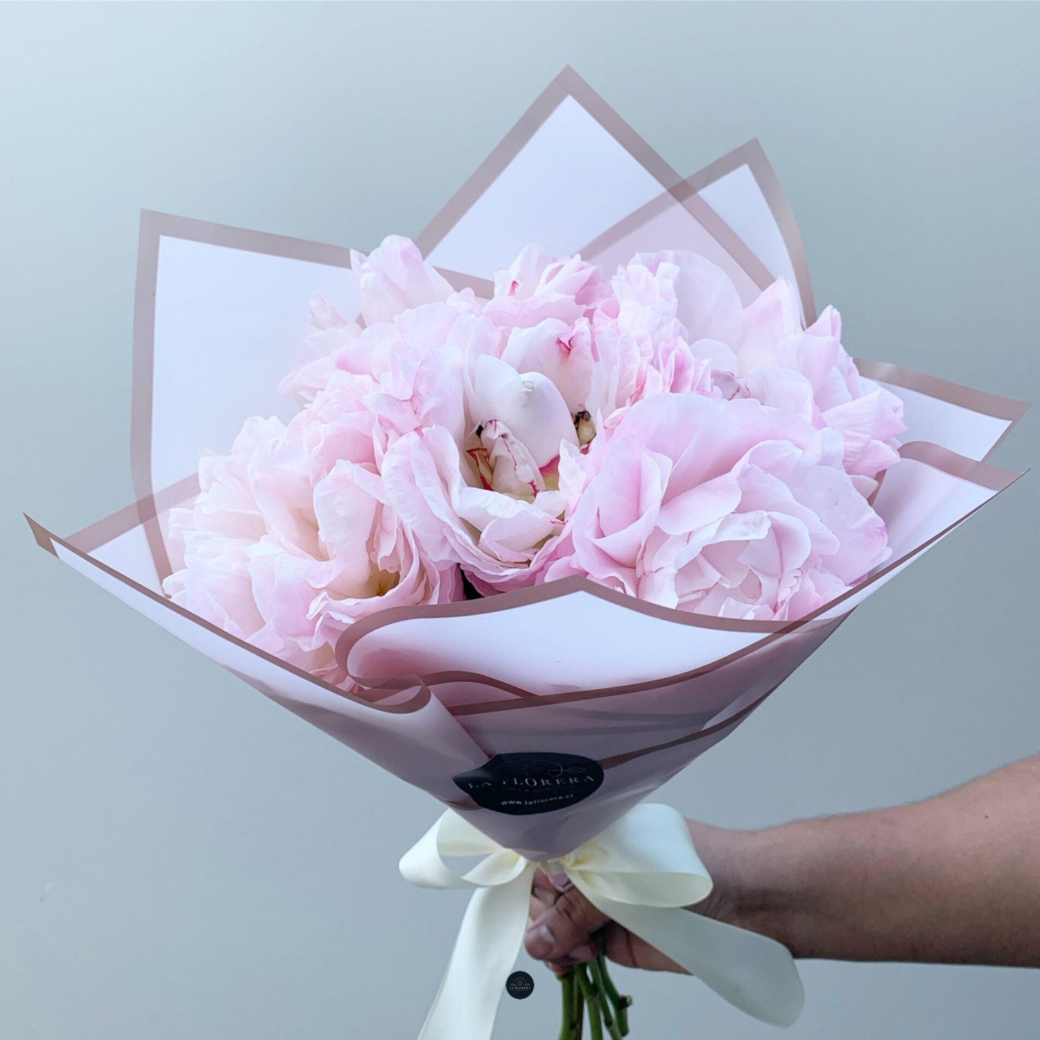RAMO PEONÍAS ROSADAS / 5 UNIDADES