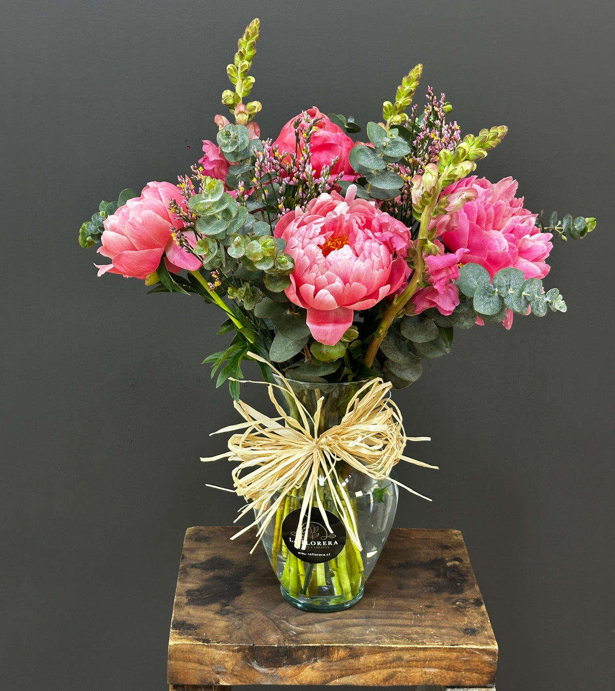FLORERO PEONIA CORAL GRANDE