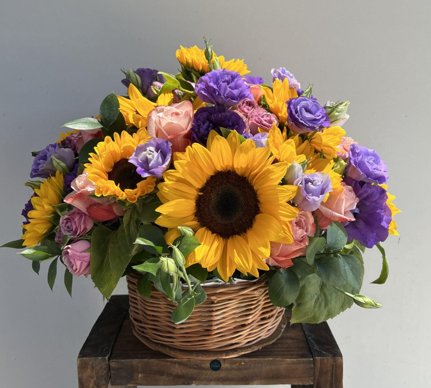 CANASTO DE FLORES GIRASOL