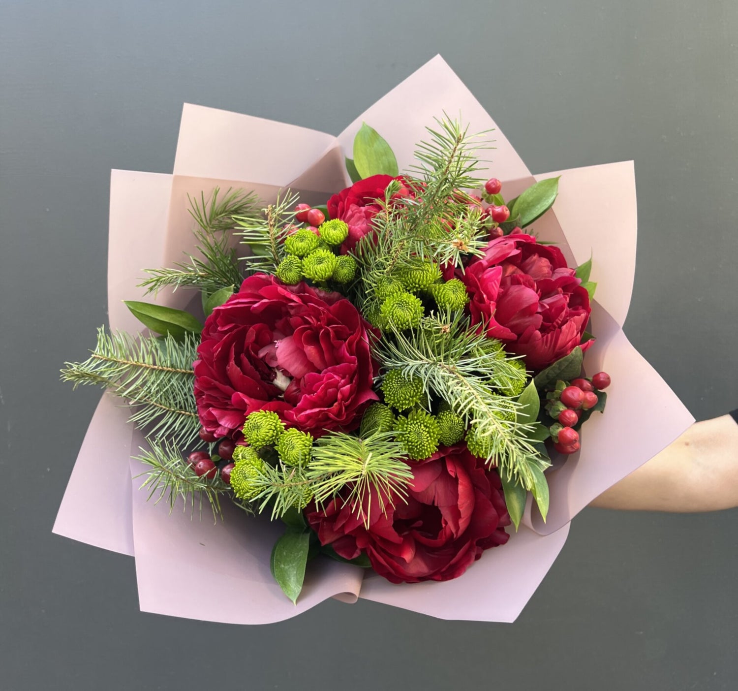 RAMO PEONIA RED NAVIDAD