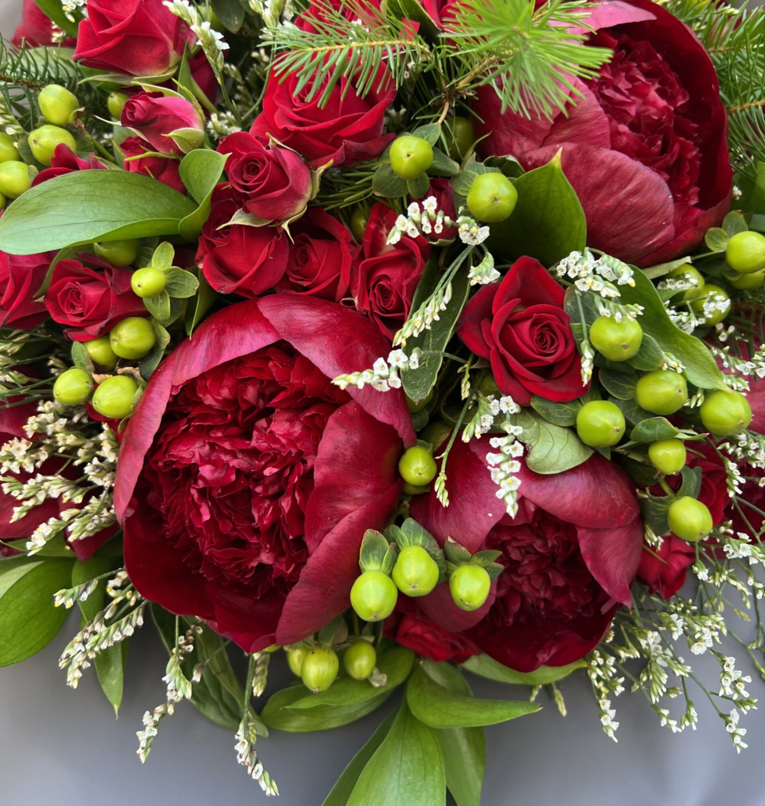 RAMO DELUXE PEONIA NAVIDAD XL