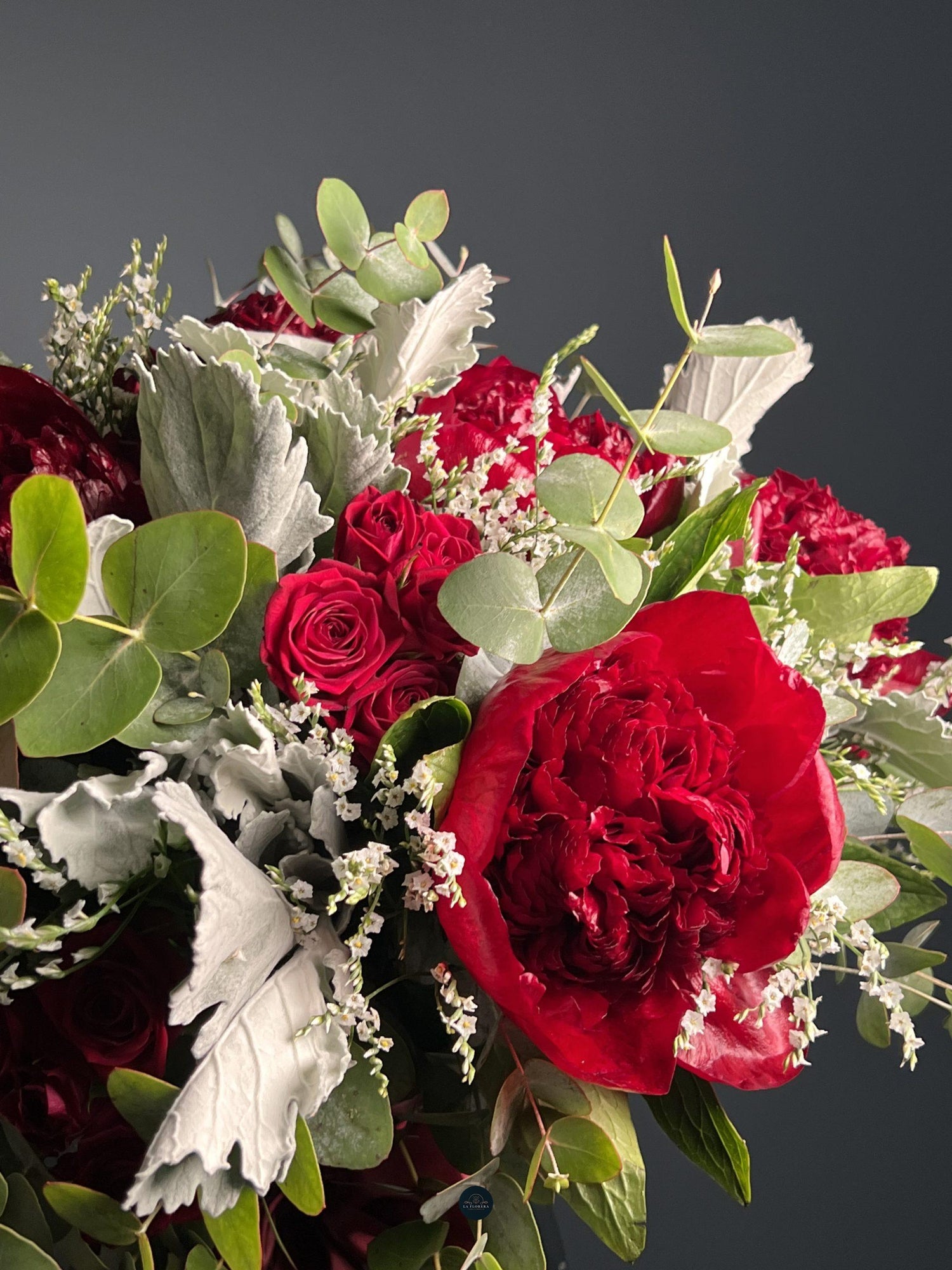 FLORERO NAVIDAD PEONIA RED XXL
